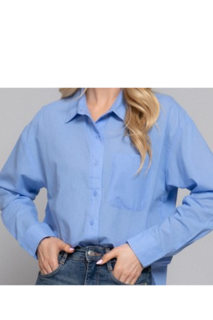 BLUE SLEEVE WOVEN SHIRT