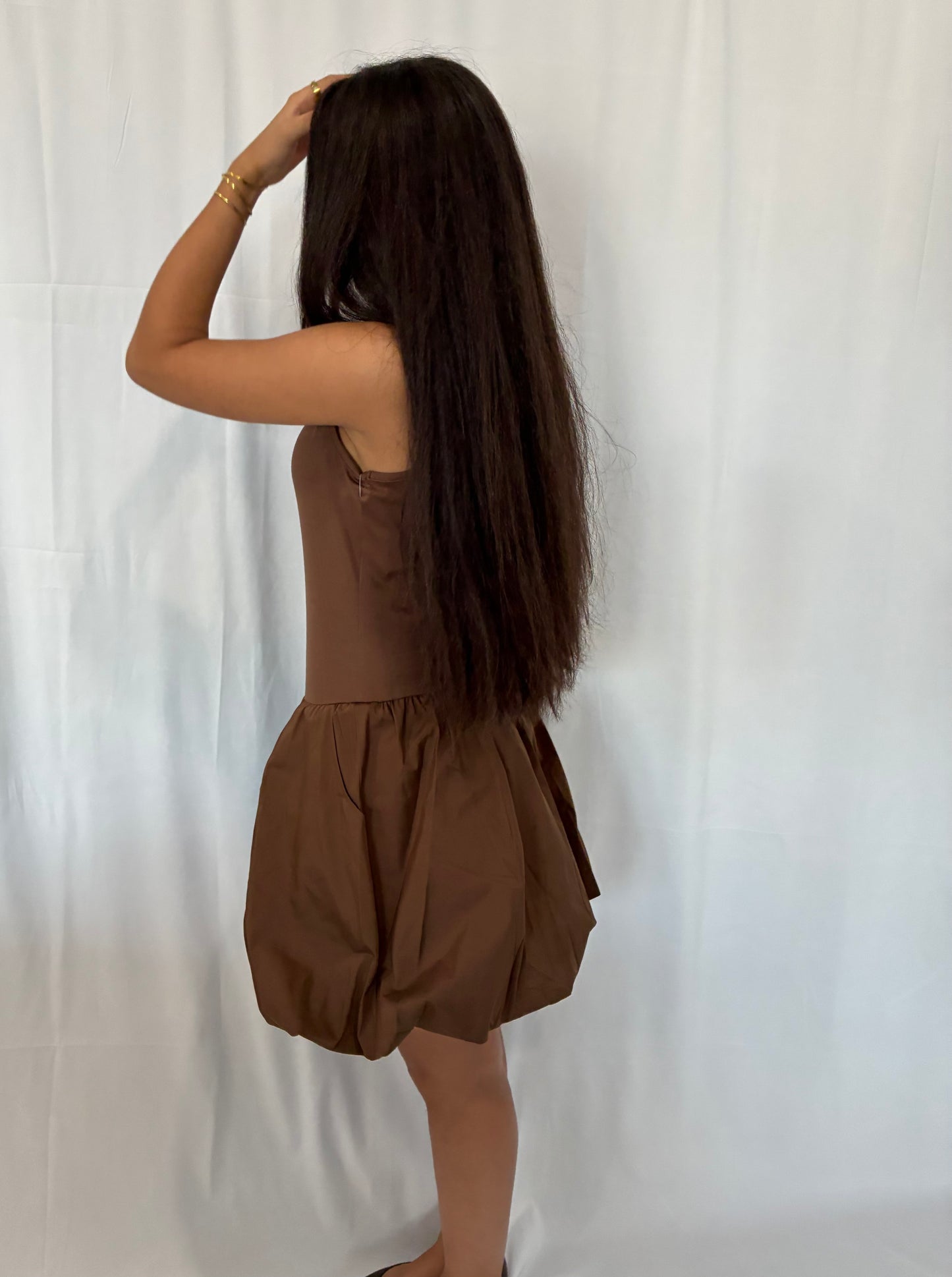 Sleeveless Bubble Skirt Dress