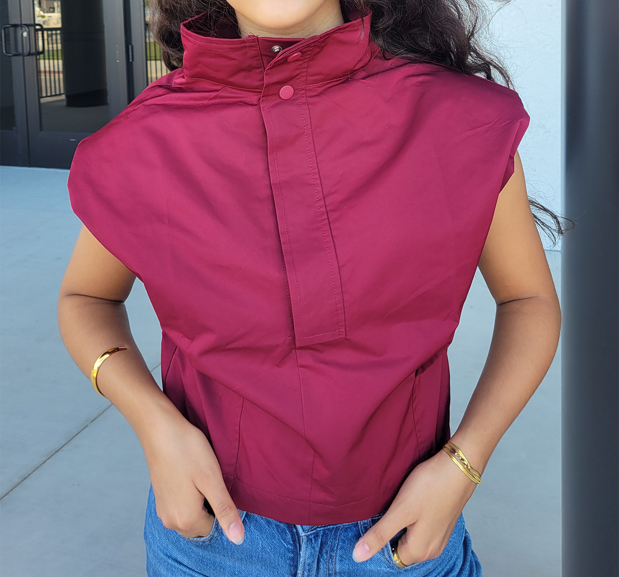 Mock Neck Shouder Top ( Limited Edition)