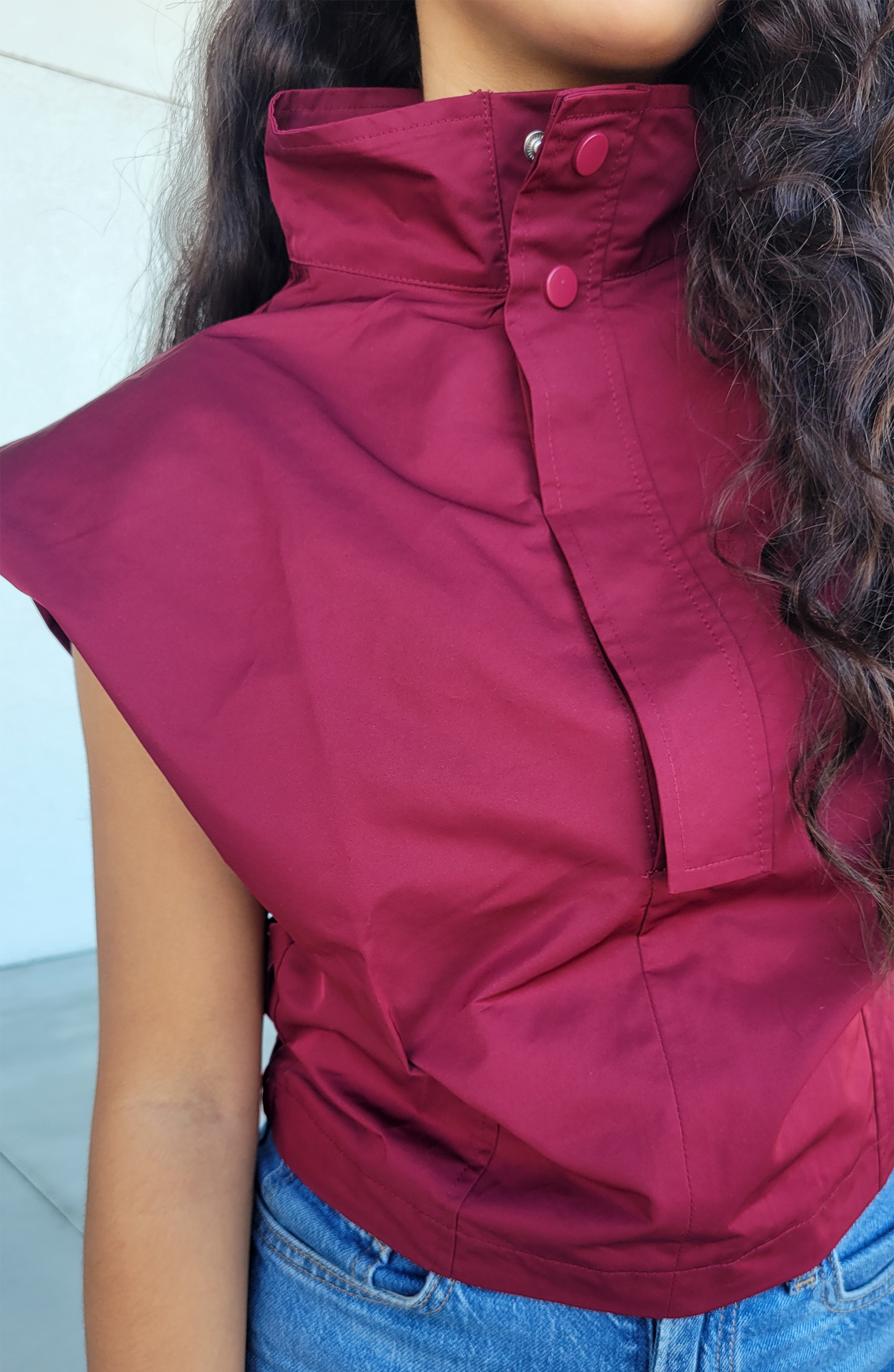 Mock Neck Shouder Top ( Limited Edition)