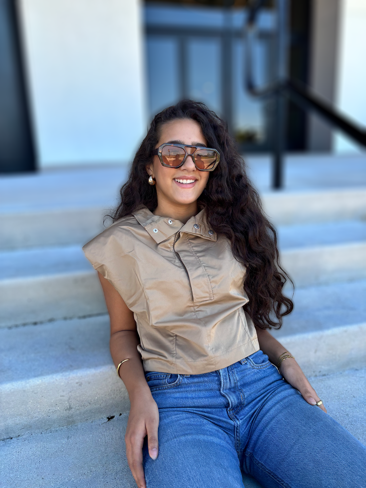 Mock Neck Shouder Top ( Limited Edition)