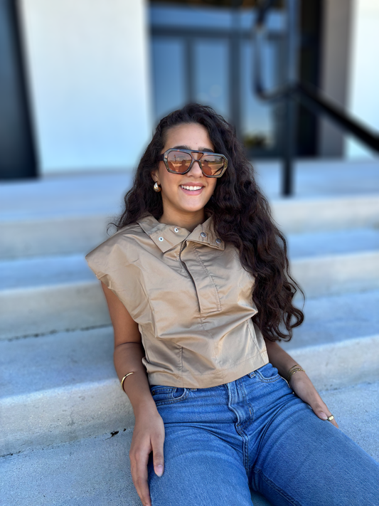 Mock Neck Shouder Top ( Limited Edition)